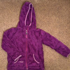 Girls Size 4T Purple Fleece Hooded Jacket